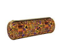 BKDODKS Estuche para lápices de cuero con estampado étnico africano para adultos, para hombres y mujeres, con cremallera, ligero