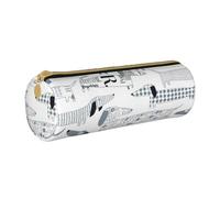 BKDODKS Estuche para lápices de piel con estampado de perro salchicha para adultos, para hombres y mujeres, con cremallera, ligero