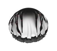 BKDODKS Gorro de ducha con estampado de araña negra para mujer, ligero, reutilizable, suave, impermeable, a prueba de fugas.