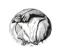 BKDODKS Gorro de ducha con estampado de ardilla de dibujos animados para mujer, ligero, reutilizable, suave, impermeable, a prueba de fugas, color negro