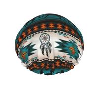 BKDODKS Gorro de ducha con estampado de caballo para mujer, ligero, reutilizable, suave, impermeable, a prueba de fugas, color negro