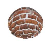 BKDODKS Gorro de ducha con estampado de pared de ladrillo viejo para mujer, ligero, reutilizable, suave, impermeable, a prueba de fugas, color negro