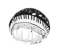 BKDODKS Gorro de ducha para mujer, ligero, reutilizable, suave, impermeable, a prueba de fugas, color negro