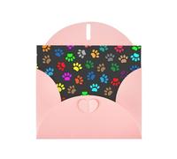 BKDODKS - Juego de tarjetas de felicitación coloridas con estampado de pata de perro, 4 x 6 pulgadas, versátiles tarjetas de Navidad, tarjetas de notas de cumpleaños