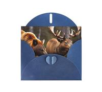 BKDODKS - Juego de tarjetas de felicitación de 4 x 6 pulgadas, diseño de oso de ciervo, diseño de oso de ciervo, diseño de alce