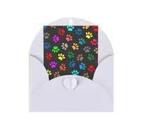 BKDODKS - Juego de tarjetas de felicitación festivas con estampado de huellas de perro, 4 x 6 mas, tarjetas de felicitación en blanco, para todas las ocasiones