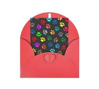 BKDODKS - Juego de tarjetas de felicitación festivas con estampado de huellas de perro, 4 x 6 mas, tarjetas de felicitación en blanco, para todas las ocasiones