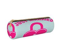 BKDODKS Just married - Estuche de piel para lápices con cremallera, ligero y estampado para adultos, para hombres y mujeres