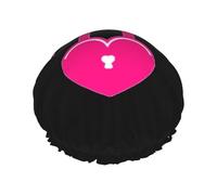 BKDODKS Just Married - Gorro de ducha para mujer, ligero, reutilizable, suave, impermeable, a prueba de fugas, color negro