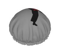 BKDODKS Karate Boy - Gorro de ducha con estampado de color para mujer, ligero, reutilizable, suave, impermeable, a prueba de fugas, color negro
