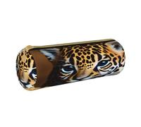 BKDODKS Lindo estuche de piel con estampado de Jaguar 1 para adultos, para hombres y mujeres, con cremallera, ligero