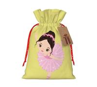 BKDODKS Little Ballerina Dancing Girl - Bolsas de regalo festivas con cinta, envoltorio de caramelos, fiesta de Navidad