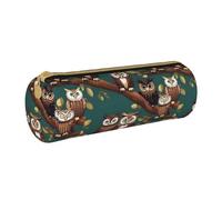 BKDODKS Magic Owel - Estuche de piel para lápices para adultos, para hombres y mujeres, con cremallera, ligero