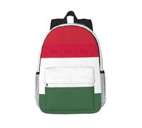 BKDODKS Mochila unisex con estampado de bandera húngara para adultos, mochila impermeable para senderismo, trabajo, viajes y más, color negro, talla única, Negro, One Size
