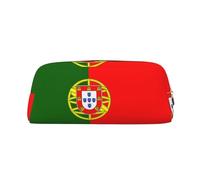 BKDODKS Portugués con estampado de bandera portuguesa con cremallera, estuche grande para lápices de trabajo, viajes, estuche multifuncional