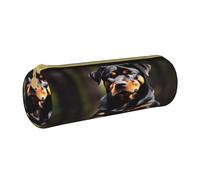 BKDODKS rottweiler - Estuche de piel para lápices con cremallera, para adultos, para hombres y mujeres, ligero