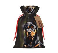 BKDODKS Rottweiler - Papel pintado impreso para bolsas de regalo de Navidad, etiquetas con cinta, envoltura de caramelos, fiesta de Navidad