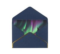 BKDODKS Tarjeta de felicitación con impresión de pintura de auroras boreales, tarjetas de felicitación en blanco, tarjetas de agradecimiento para cumpleaños, boda, fiesta, invitaciones