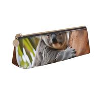 Bkdogkt Abrazo árbol koala 1 impresión simple lápiz caso triángulo bolsa para bolígrafos maquillaje arte suministros diarios, blanco, talla única, Blanco 1, One size