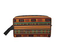 Bkdogkt African Weaving - Organizador de cosméticos de gran capacidad para mujeres y hombres, bolsa de maquillaje portátil de viaje, Blanco, Talla única
