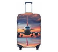 Bkdogkt Airplane Sunset Sky Print - Funda de veliz personalizada para viajes y negocios, Negro -, X-large
