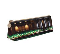 Bkdogkt Billar impresión simple lápiz caso triángulo bolsa para bolígrafos maquillaje arte suministros diarios, blanco, talla única, Blanco 1, One size