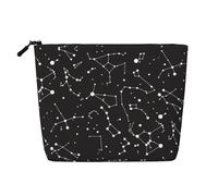 Bkdogkt Bolsa de trabajo con estampado de constelación de adivinación estrellada, bolsa de maquillaje de una sola capa, organizador de cosméticos de viaje, gran capacidad, Negro -, Talla única