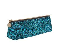 Bkdogkt Escamas de pescado. Imprimir bolsa de triángulo simple para bolígrafos maquillaje arte suministros diarios, blanco, talla única, Blanco 1, One size