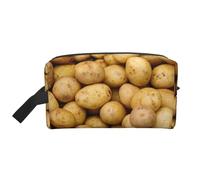 Bkdogkt Garden Potatoes - Organizador de cosméticos de gran capacidad para mujeres y hombres, bolsa de maquillaje portátil de viaje, Blanco, Talla única