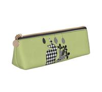 Bkdogkt Happy Easter Print Simple Estuche Triángulo Bolsa para Plumas Maquillaje Arte Suministros Diarios Esenciales, Blanco, Talla única, Blanco 1, One size