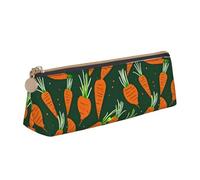 Bkdogkt Happy zanahoria impresión simple bolsa triángulo bolsa para bolígrafos maquillaje arte suministros diarios, blanco, talla única, Blanco 1, One size