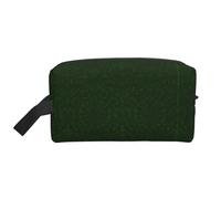 Bkdogkt Hunter Green - Organizador de cosméticos con estampado de pétalos florales de gran capacidad para mujeres y hombres, bolsa de maquillaje portátil de viaje, Blanco, Talla única
