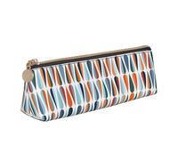 Bkdogkt Mid Century Modern Retro con formas de gota Imprimir Simple Estuche Triángulo Bolsa para Plumas Maquillaje Arte Suministros Diarios Esenciales, Blanco, Talla única, Blanco 1, One size