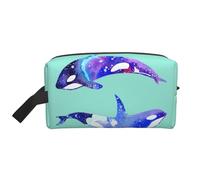 Bkdogkt Orca Killer Whale Print - Organizador de cosméticos de gran capacidad para mujeres y hombres, bolsa de maquillaje portátil de viaje, Blanco, Talla única