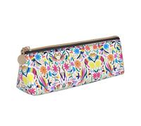 Bkdogkt Otomi animales mexicanos impresión simple lápiz caso triángulo bolsa para bolígrafos maquillaje arte suministros diarios, blanco, talla única, Blanco 1, One size