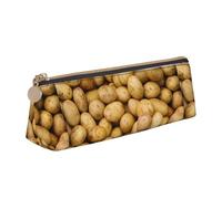 Bkdogkt Patatas de jardín impresión simple bolsa de triángulo para bolígrafos maquillaje arte suministros diarios, blanco, talla única, Blanco 1, One size