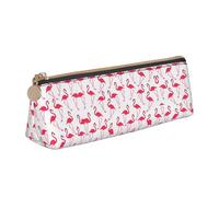Bkdogkt Rosa flamenco patrón impresión simple lápiz bolsa triángulo para bolígrafos maquillaje arte suministros diarios, blanco, talla única, Blanco 1, One size