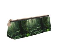 Bkdogkt Selva tropical impresión simple bolsa de triángulo para bolígrafos maquillaje arte suministros diarios, blanco, talla única, Blanco 1, One size