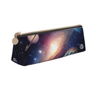 Bkdogkt Universe Galaxy Outer Space Print Simple Estuche Triángulo Bolsa para Plumas Maquillaje Arte Suministros Diarios Esenciales, Blanco, Talla única, Blanco 1, One size