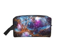 Bkdogkt Universe Galaxy Space Print - Organizador de cosméticos de gran capacidad para mujeres y hombres, bolsa de maquillaje portátil de viaje, Blanco, Talla única
