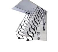 BKEKM Manual Telescopic Ladder Ceiling Pull Down Attic Stairs Folding Attic Ladder with Armrests Non-Slip Loft Ladder(70 * 120cm)