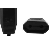 Bkemkri Clavija Hembra, 2 Piezas Enchufe Hembra, Acoplamiento Europeo Plano, Enchufes Contacto Protector con Alivio de Tensión, Enchufe Hembra Para Cable, Enchufe 250V, 2,5A, Negro