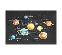 BKEOY - Manteles Individuales Personalizables con Sistema Solar, Antideslizantes, Resistentes al Calor, duraderos, Lavables