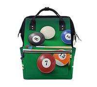 BKEOY Mochila Bolsa de Pañales de Billar Deporte Patrón Pañal Bolsa Multifunción Viaje Daypack para Mamá Mamá Papá Unisex