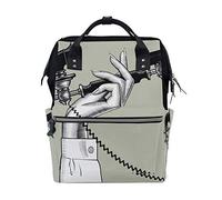 BKEOY Mochila para pañales de mano para mujer, con teléfono vintage, color negro, multifunción, mochila de viaje para mamá, papá, unisex, Negro
