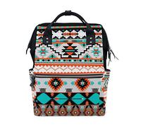 BKEOY - Mochila para pañales, diseño azteca, multicolor