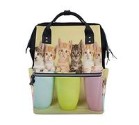 BKEOY - Mochila para pañales, diseño de gato y animal