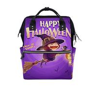BKEOY - Mochila para pañales, diseño de gato y calabaza, multicolor