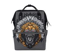 BKEOY - Mochila para pañales, diseño de gorila azteca, multifunción, para mamá, papá, unisex