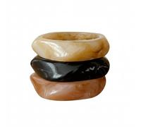 BKEPDY 3 Piezas Pulseras en Resina Brazaletes Irregular Geométricos Pulsera Retro Ancha Apilable Accesorio para Ocasiones Especiales y Uso Diario (Set B)